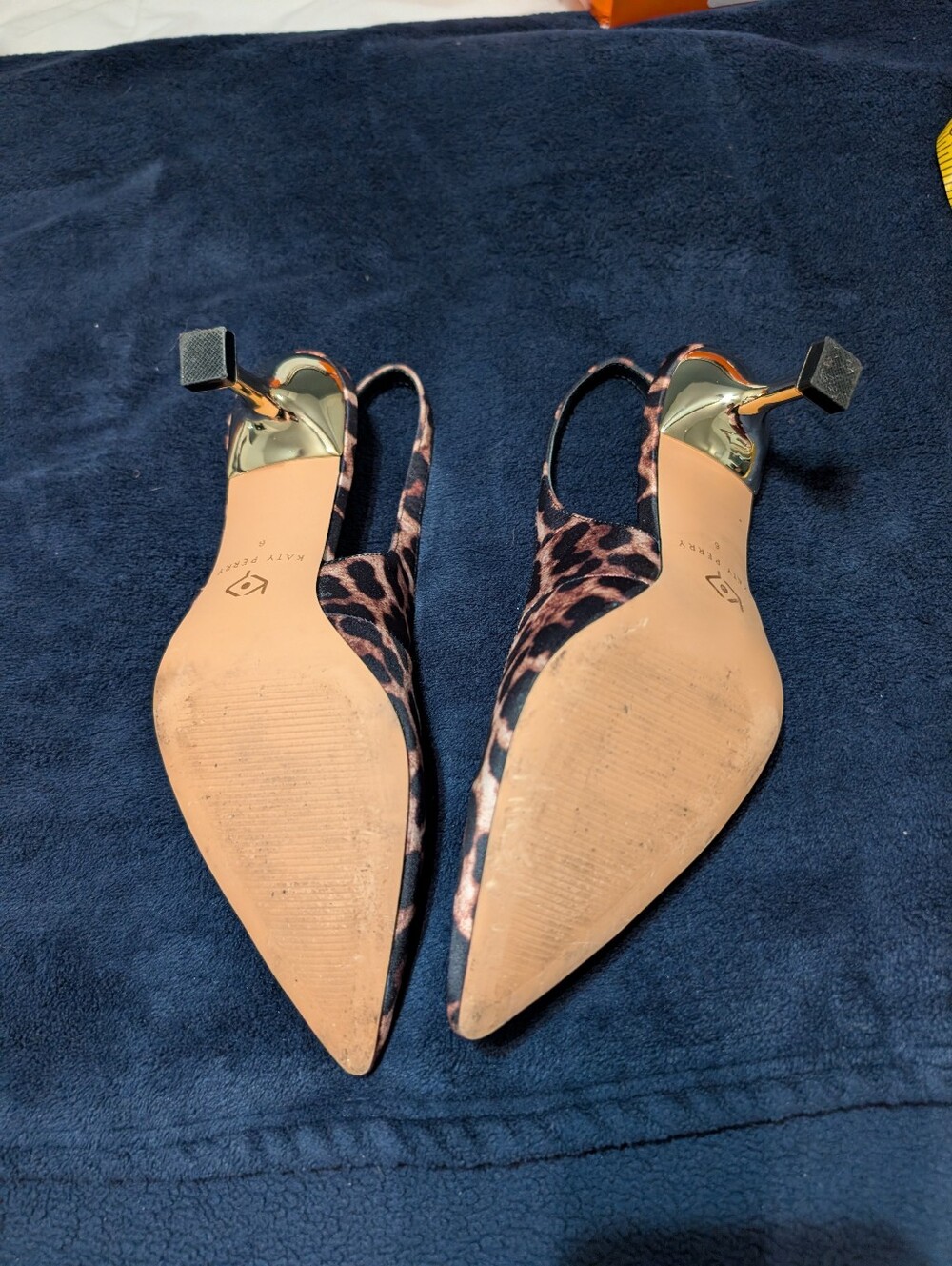 Katy Perry Collections Leopard Print Pointed Slingback Pumps - Black & Brown - Picture 3 of 5